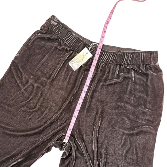 Johnny Was XXL Coffee Bean Butterfly Velvet Luciana Seamed Wide Leg Pants NWT - Picture 9 of 13